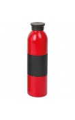 500 ml kırmızı siyah tutma bantlı metal lazer baskılı promosyon termos